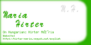maria hirter business card